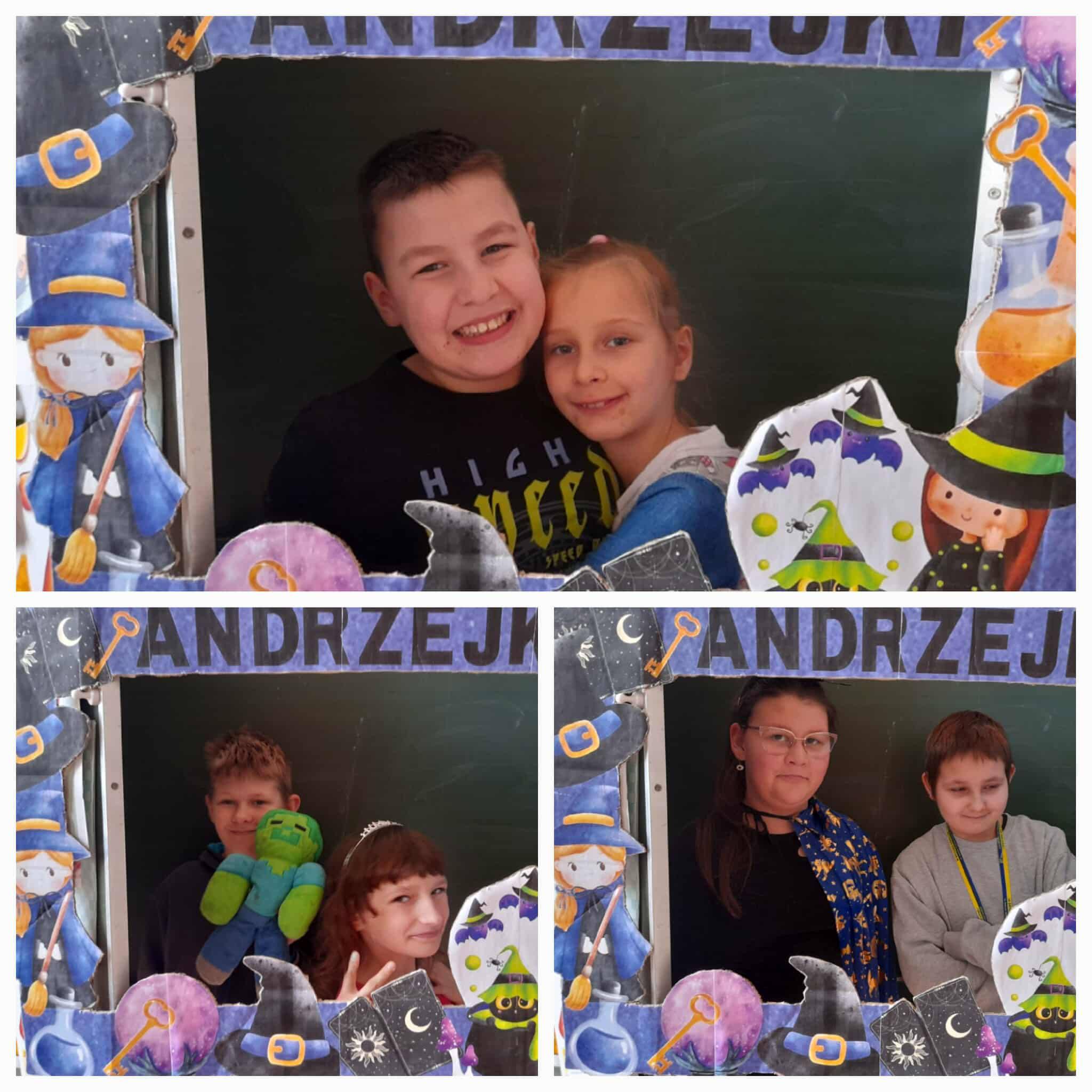 Na obrazku widać: 6 osób, ozdoby graficzne. 