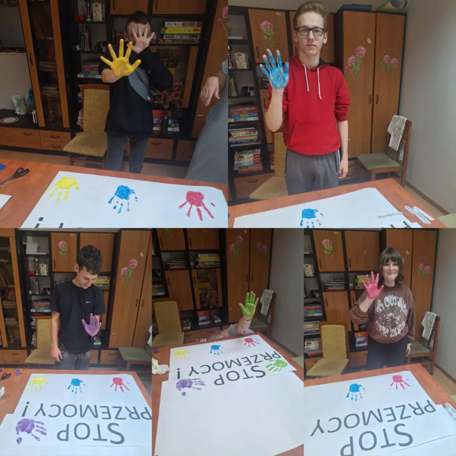 Na obrazku widać : osoby, grafikę , napisy